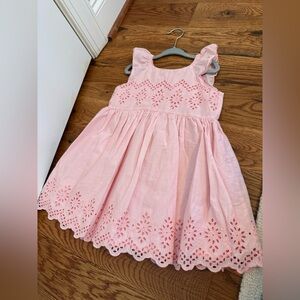 Baby Gap Toddler Pink Eyelet Dress Size 4 Years